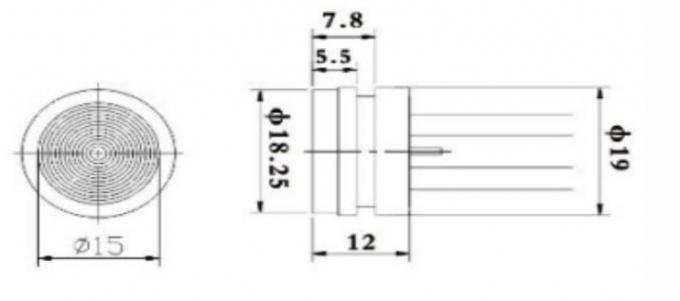 19mm 10VDC Powered Mems Silicon Piezoeletric Pressure Sensor for Air and Liquid