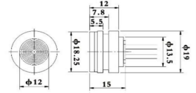 19mm 10VDC Powered Mems Silicon Piezoeletric Pressure Sensor for Air and Liquid