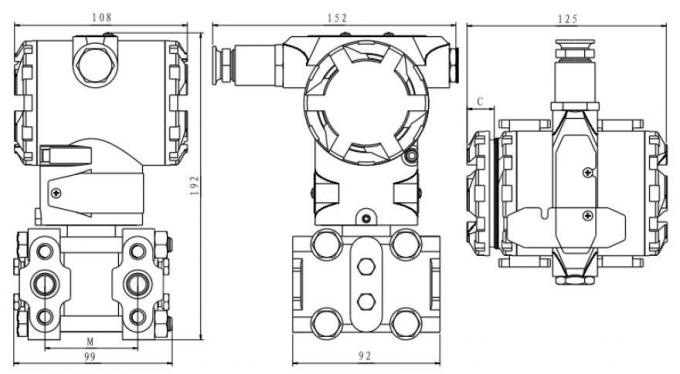 Kapazität Typ Differenzdrucktransmitter hochauflösender Differenzdruck Dp 2