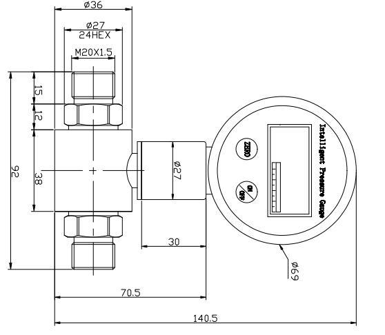BPZ2008 Differenzdrucktransmitter Manometer Wasserdrucktransmitter Sensor 1