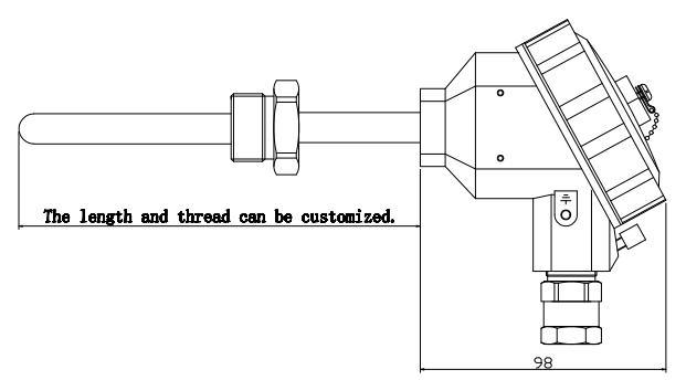 Edelstahl-Temperaturanzeiger-Sender Hochtemperaturdrucksensor -55~1200 0